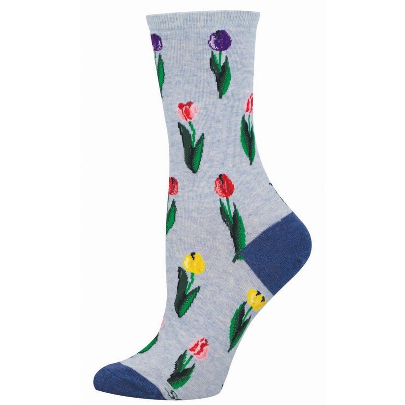 Tulips | Women | Blue Heather - socks - Socksmith
