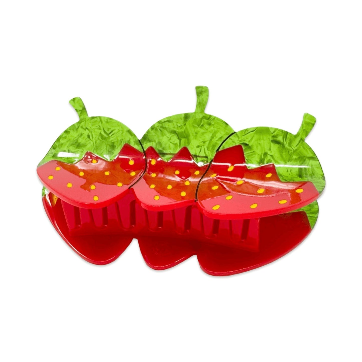 X-Large Red Strawberry Hair Claw Clip - HAIR - JENNY LEMONS