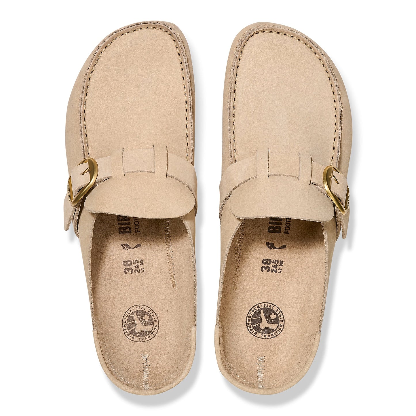 Buckle Round Buckle | Nubuck | Sandcastle - Clog - Birkenstock