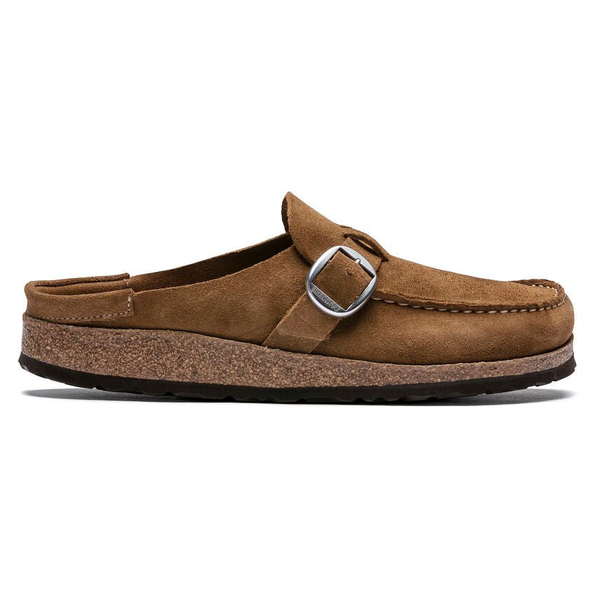 Buckley Round Buckle | Suede | Tea - Clog - Birkenstock