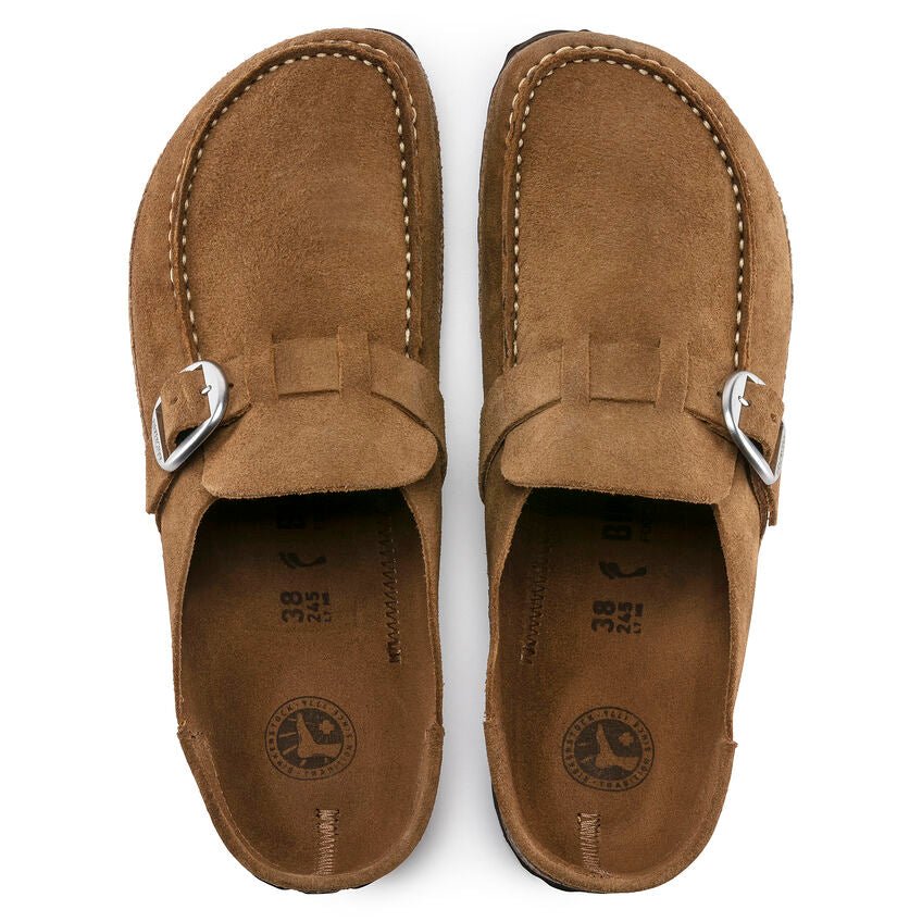 Buckley Round Buckle | Suede | Tea - Clog - Birkenstock