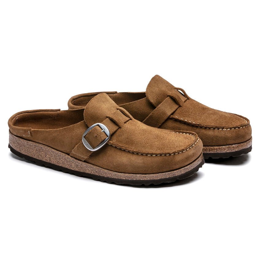 Buckley Round Buckle | Suede | Tea - Clog - Birkenstock