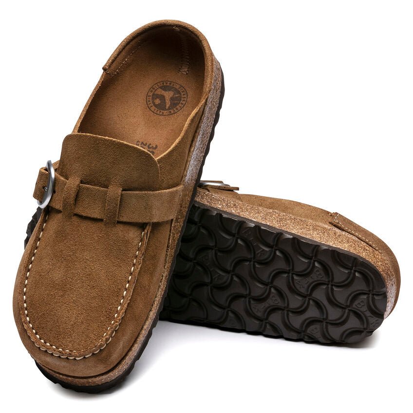 Buckley Round Buckle | Suede | Tea - Clog - Birkenstock