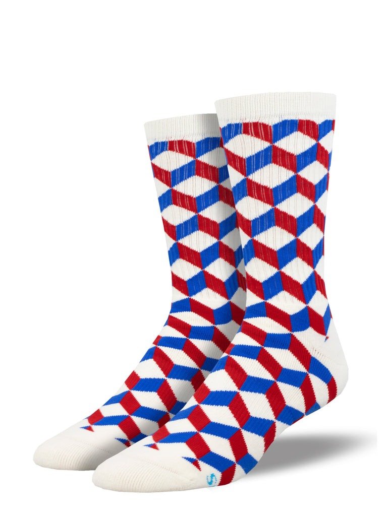 Cube Tube | Men | White - Socks - Socksmith
