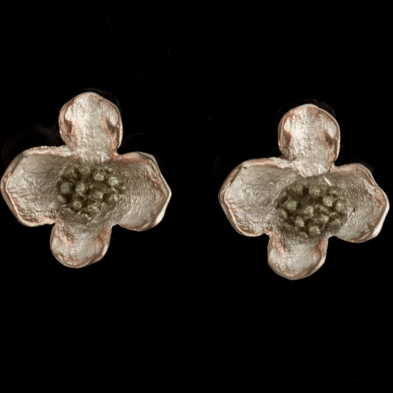 Dogwood | Post Earring | Bronze - Earring - Michael Michaud