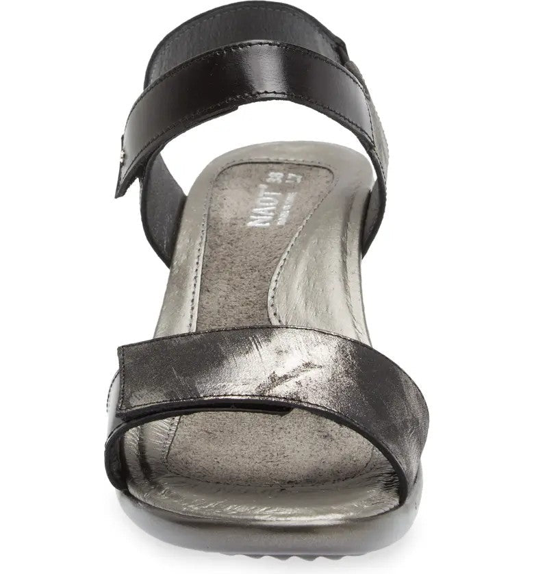 Extant | Leather | Metallic Onyx/Black Madras - Sandals - Naot