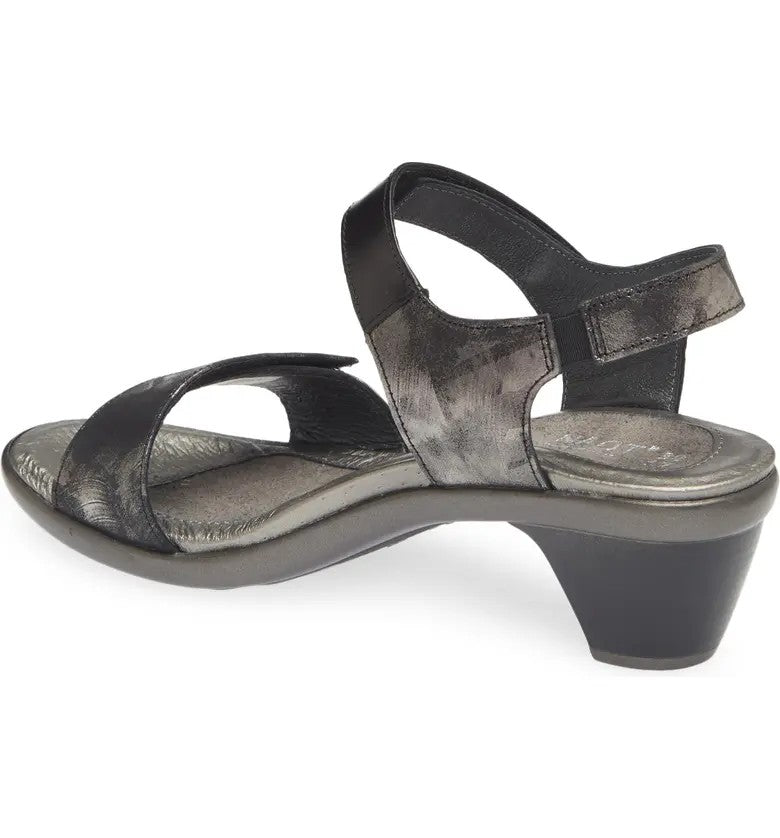 Extant | Leather | Metallic Onyx/Black Madras - Sandals - Naot