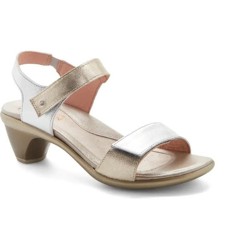 Extant | Leather | Soft Silver/Radiant Gold - Sandals - Naot