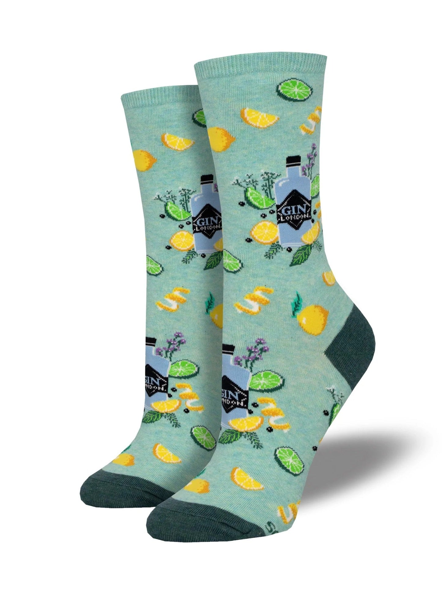 Gin To Win It | Mint Heather - Socks - Socksmith