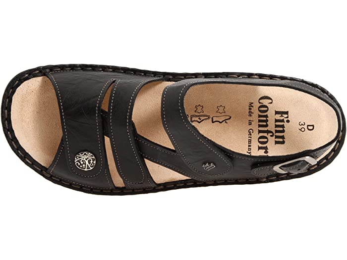 Gomera Soft Classic | Women | Black Plisseelight - Sandals - Finn Comfort