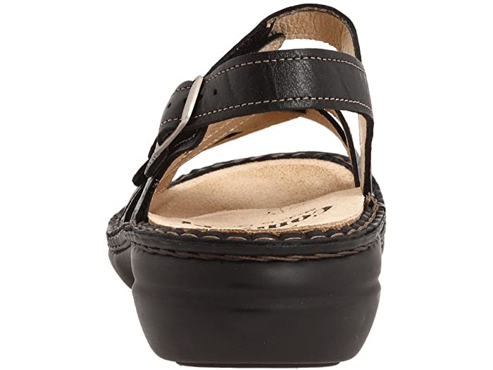 Gomera Soft Classic | Women | Black Plisseelight - Sandals - Finn Comfort