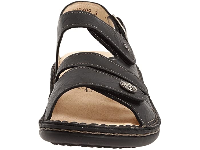 Gomera Soft Classic | Women | Black Plisseelight - Sandals - Finn Comfort