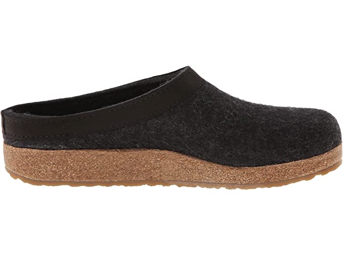 Grizzly Leather | Charcoal - Slipper - Haflinger