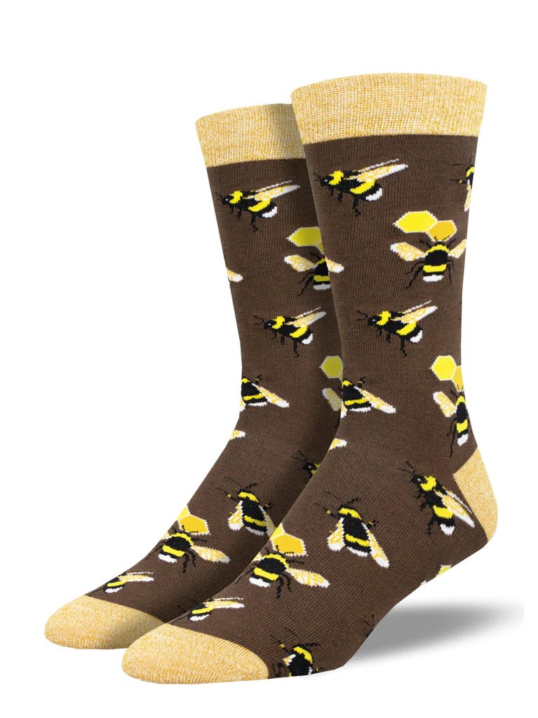 Honey In The Bank | Bamboo | Men | Brown Heather - Socks - Socksmith