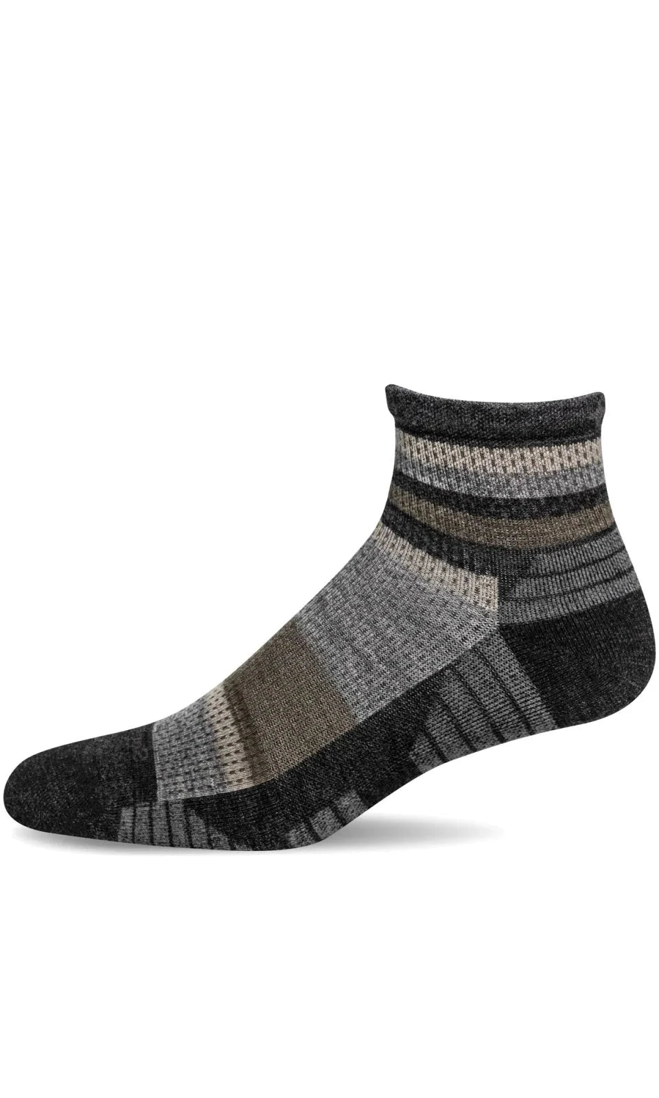 Journey Quarter | Compression | Charcoal - Socks - Sockwell