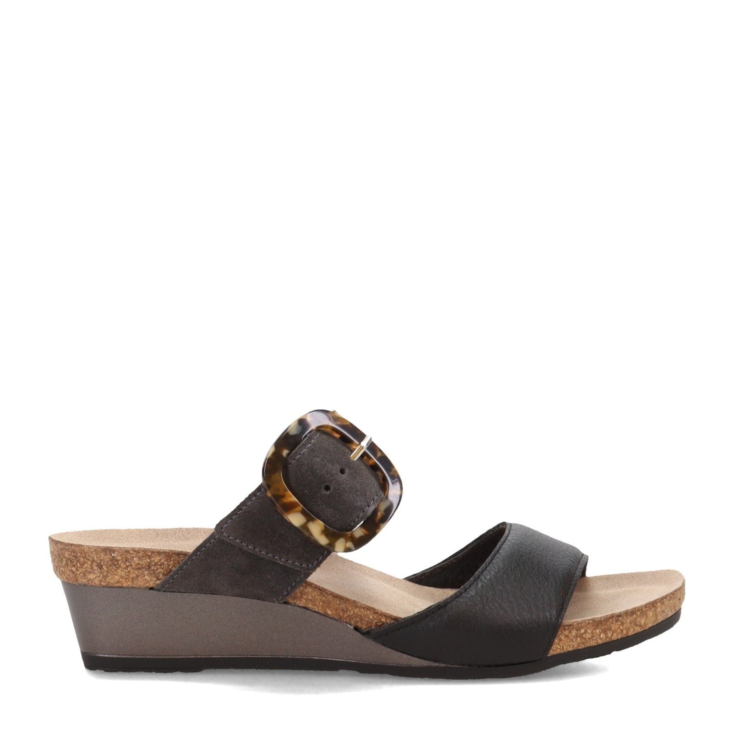 Kingdom | Leather/Suede | Soft Black/Oily Midnight - Sandals - Naot