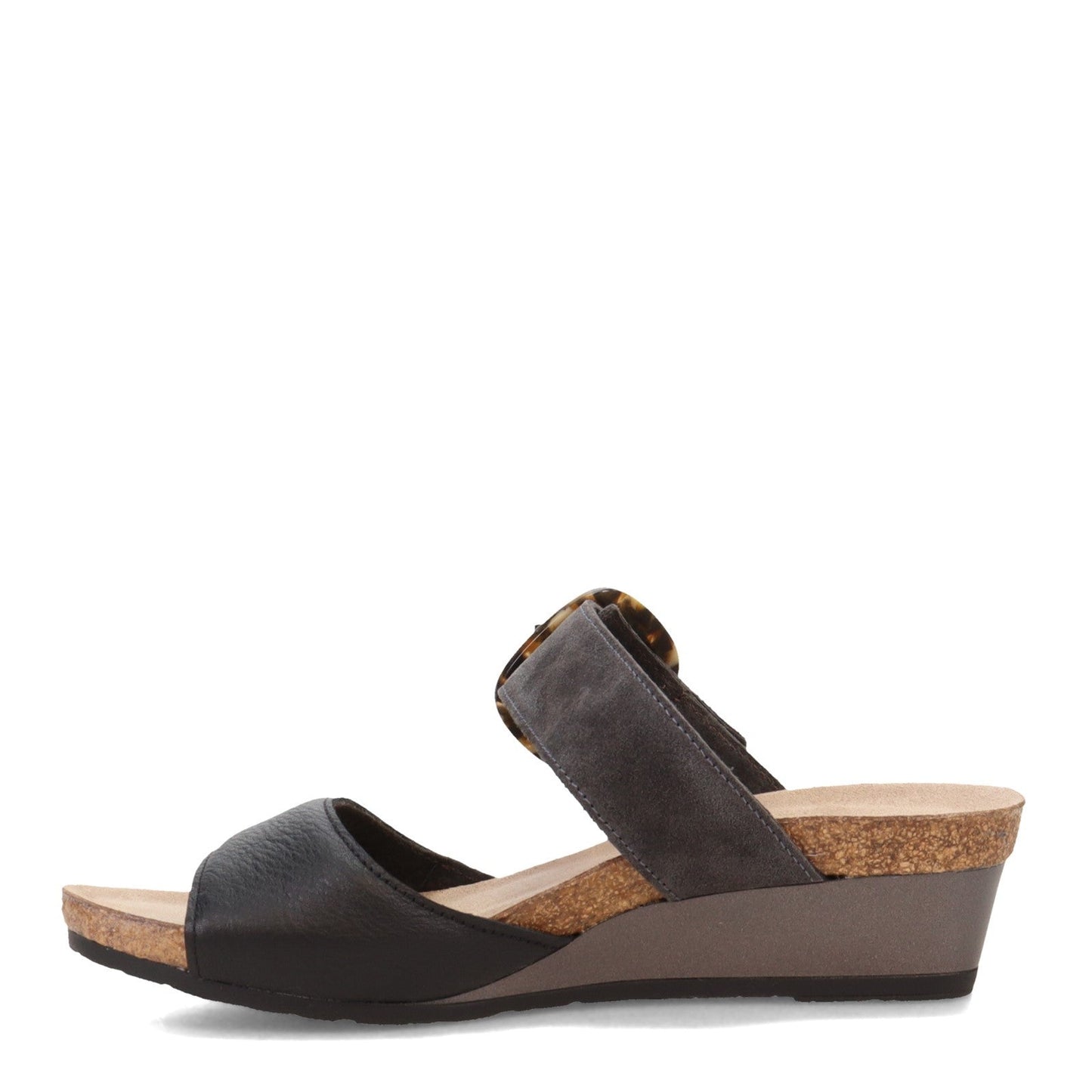 Kingdom | Leather/Suede | Soft Black/Oily Midnight - Sandals - Naot