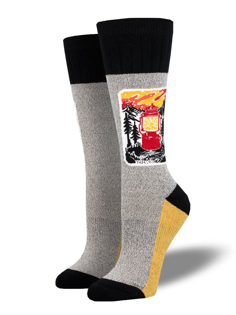 Light My Fire | Light Gray Heather - Socks - Socksmith
