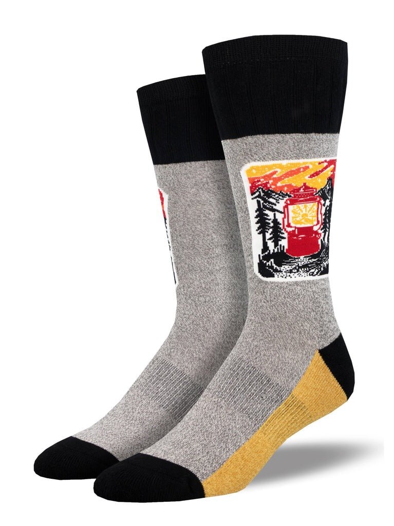 Light My Fire | Light Gray Heather - Socks - Socksmith