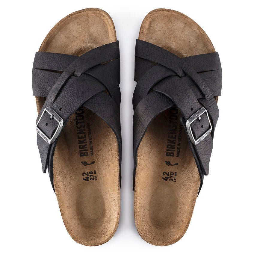 Lugano | Oiled Leather | Camberra Old Black - Sandals - Birkenstock