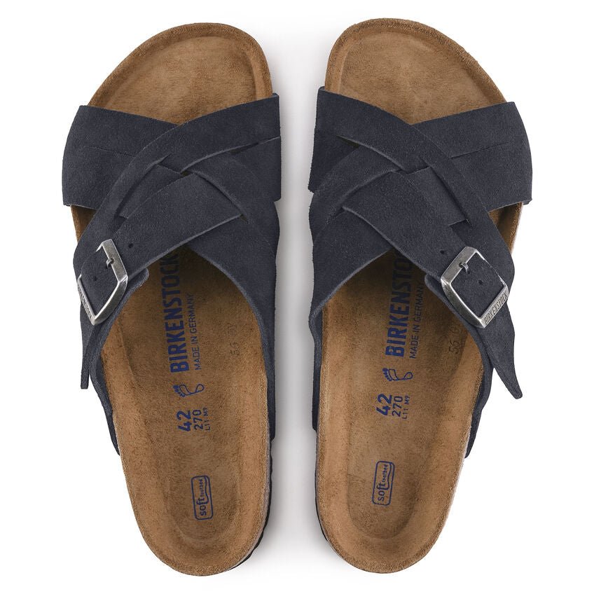 Lugano | Soft Footbed | Suede | Midnight - Sandals - Birkenstock