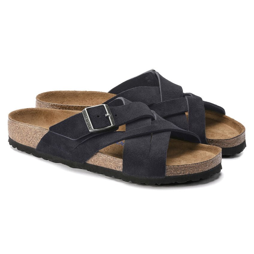 Lugano | Soft Footbed | Suede | Midnight - Sandals - Birkenstock