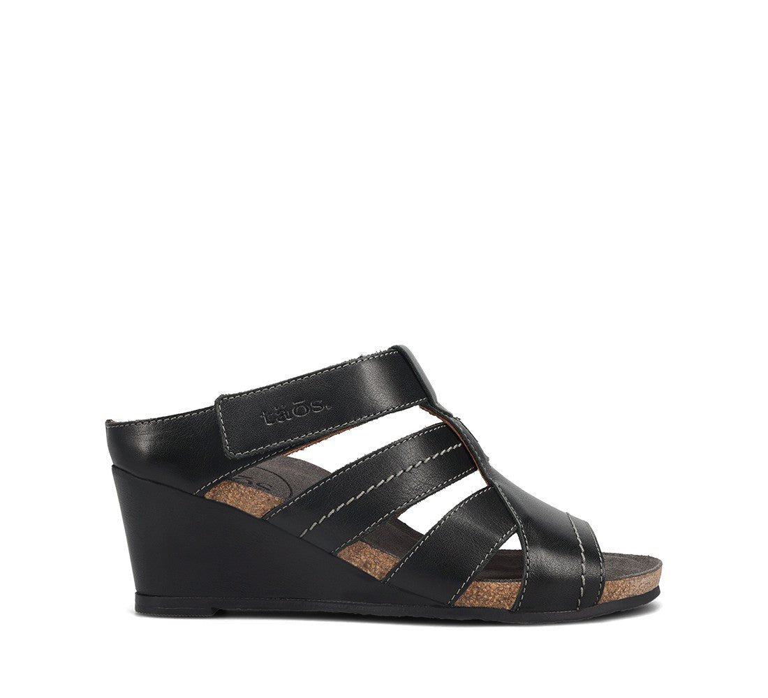 Lydia | Leather | Black - Sandals - Taos