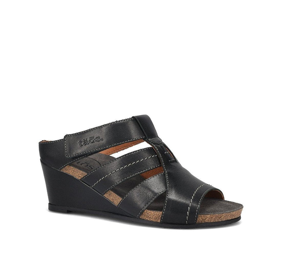 Lydia | Leather | Black - Sandals - Taos