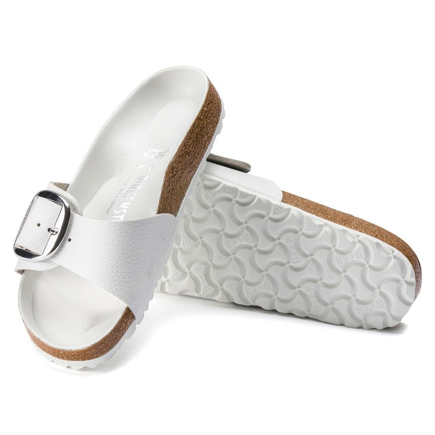 Madrid Big Buckle | Leather | White - Sandals - Birkenstock