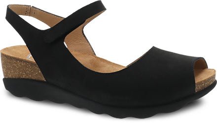 Marcy | Milled Nubuck | Black - Sandals - Dansko