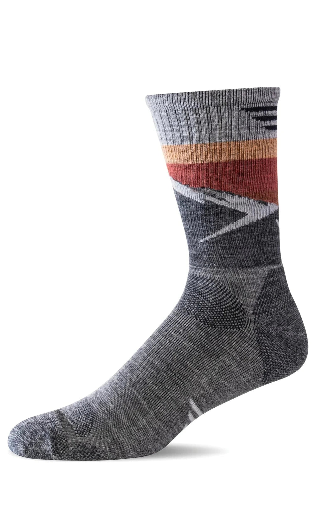 Modern Mount Crew | Compression | Men | Gray - Socks - Sockwell