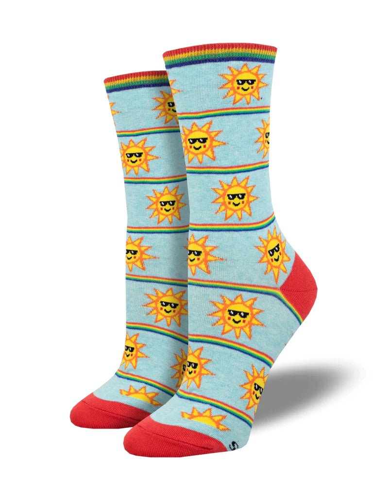 Rainbow Sunnies | Blue Heather - Socks - Socksmith