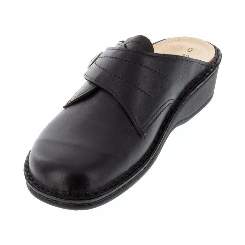 Santa Fe Soft | Women | Black Nappa - Clog - Finn Comfort