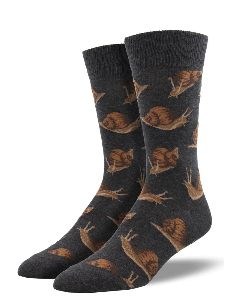 Snail's Pace | Men | Charcoal Heather - Socks - Socksmith