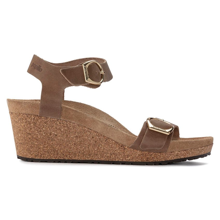 Soley | Round Buckle | Leather | Cognac - Sandals - Birkenstock