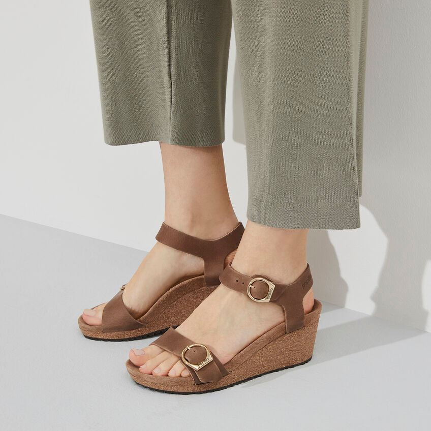 Soley | Round Buckle | Leather | Cognac - Sandals - Birkenstock