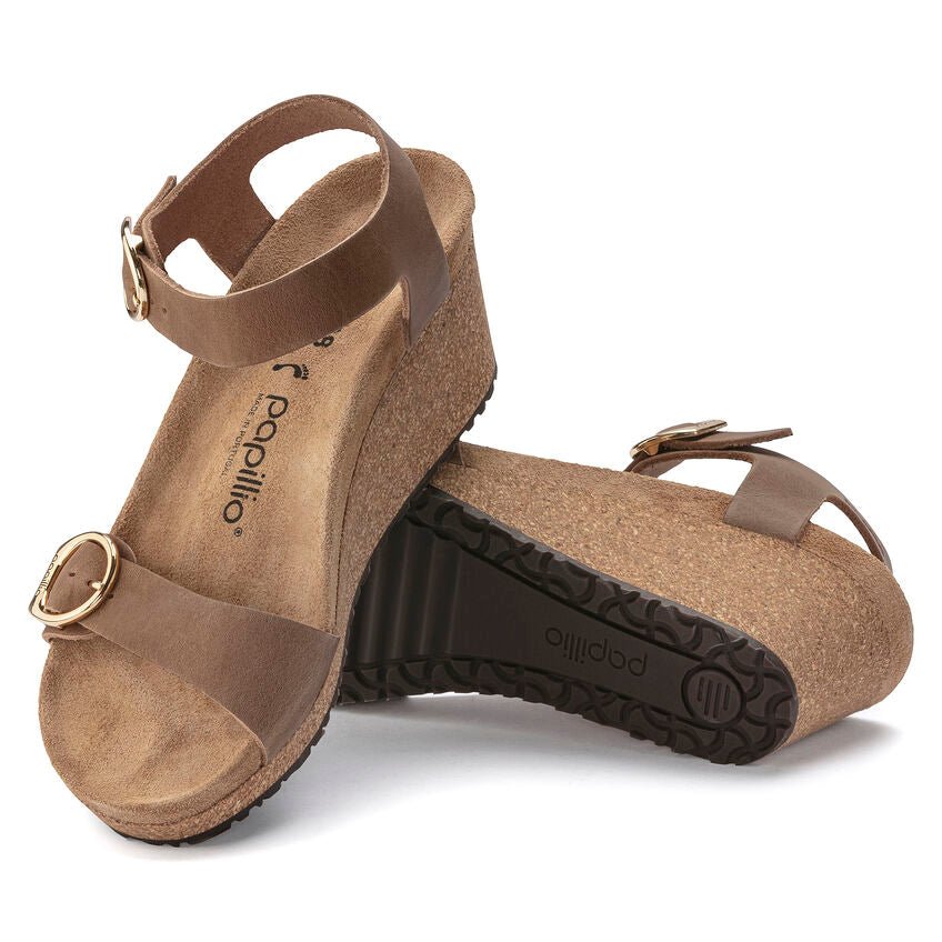Soley | Round Buckle | Leather | Cognac - Sandals - Birkenstock