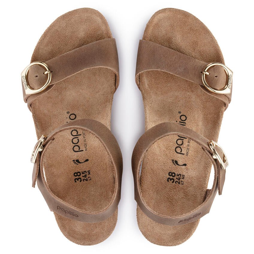 Soley | Round Buckle | Leather | Cognac - Sandals - Birkenstock