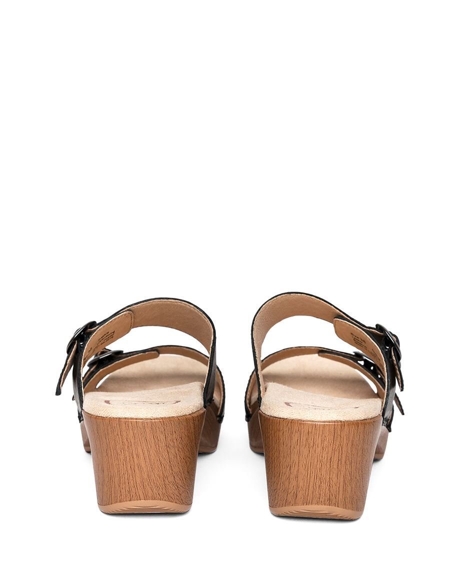 Sophie | Full Grain Leather | Black - Sandals - Dansko