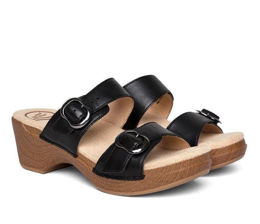 Sophie | Full Grain Leather | Black - Sandals - Dansko