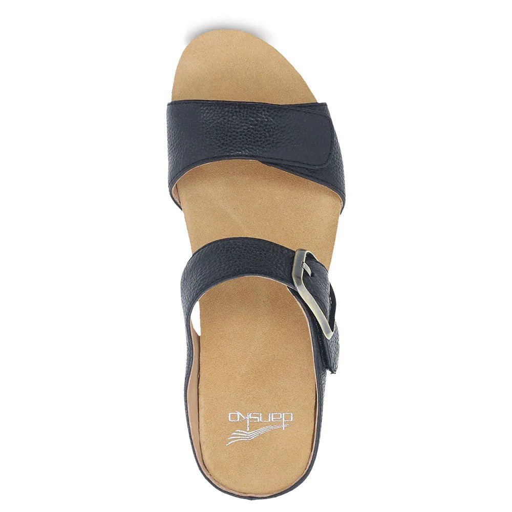 Tanya | Milled Burnished | Black - Sandals - Dansko