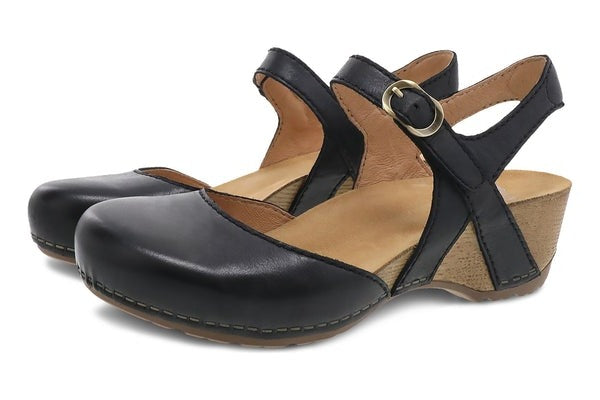 Tiffani | Milled Burnished | Black - Sandals - Dansko