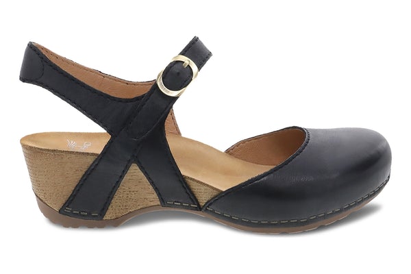 Tiffani | Milled Burnished | Black - Sandals - Dansko