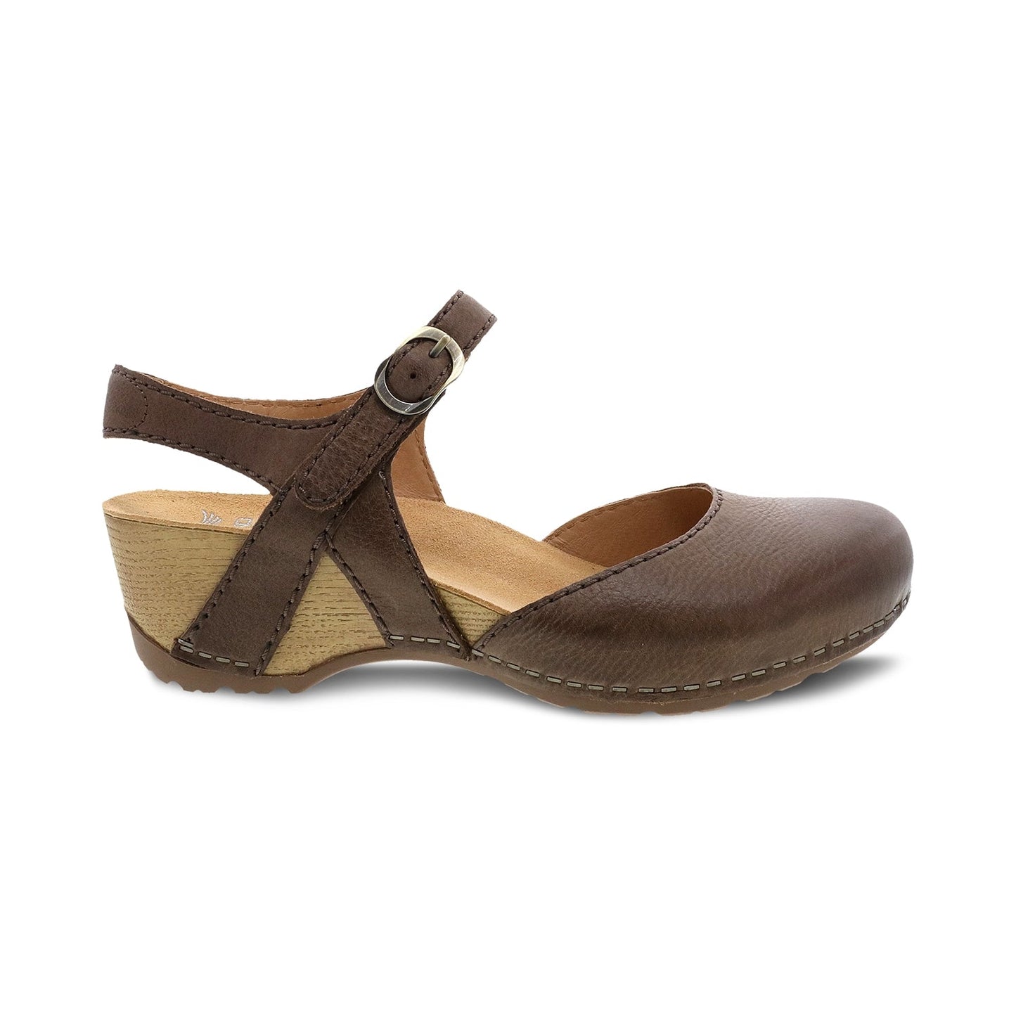 Tiffani | Milled Burnished Leather | Brown - shoe - Dansko