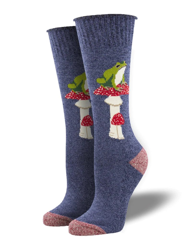 Toad Stools | Recycled Cotton | Blue - Socks - Socksmith