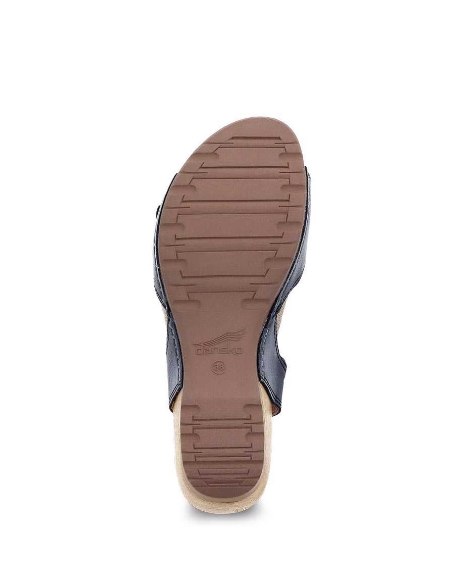 Tricia | Milled Burnished | Black - Sandals - Dansko