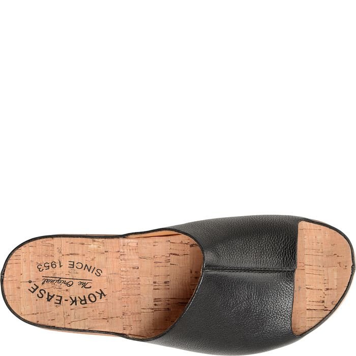 Tutsi | Black | Leather - Sandals - Kork Ease