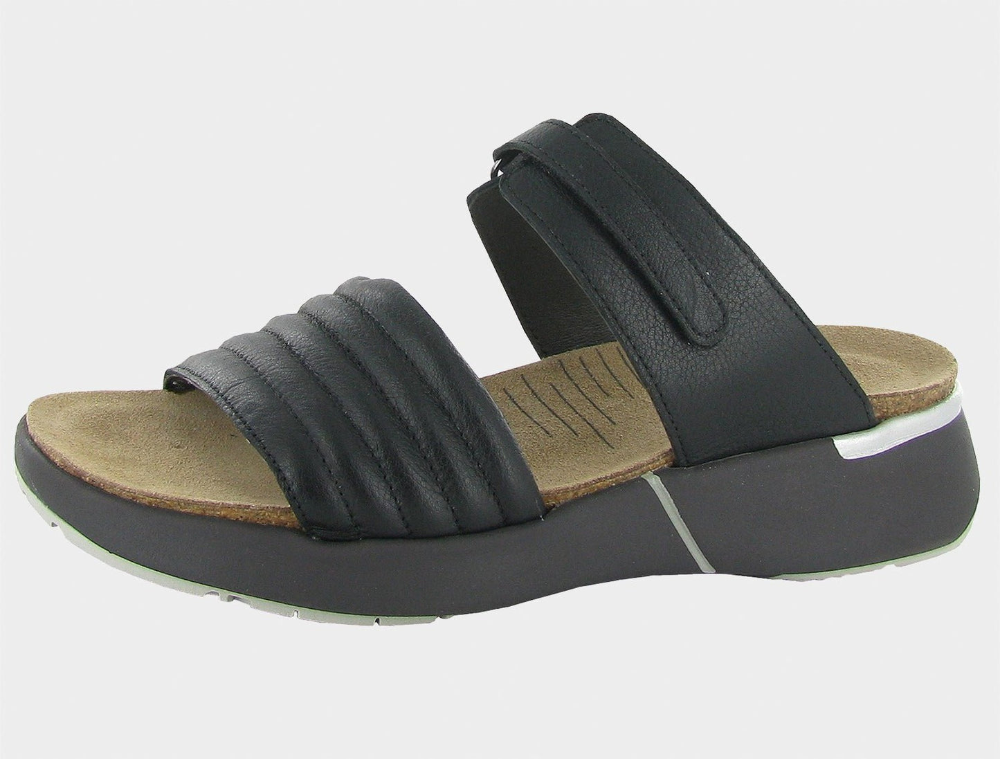 Vesta | Leather | Soft Black - Sandals - Naot