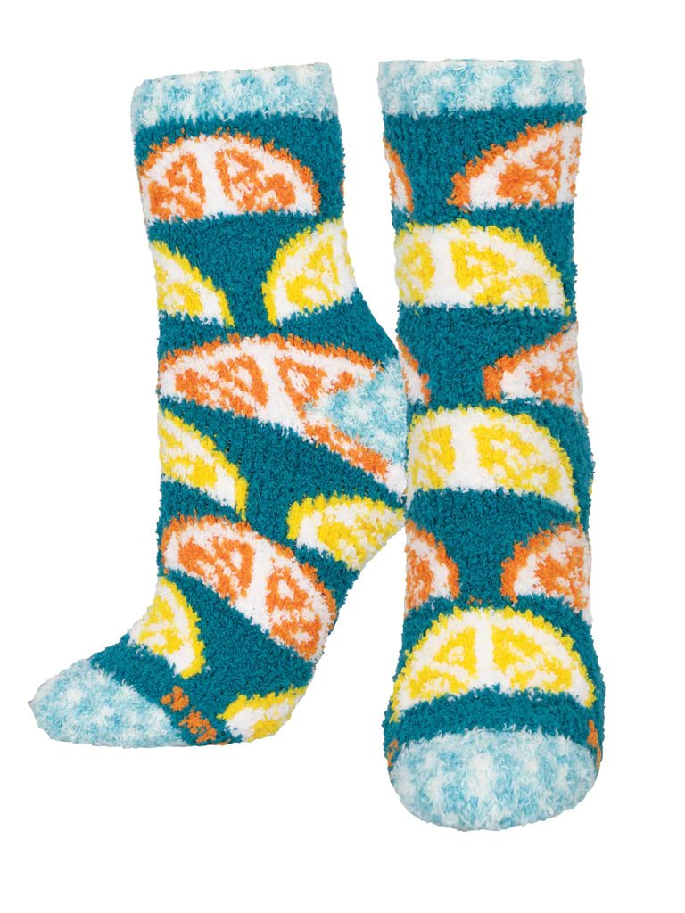 Warm & Cozy Citrus Slices | Teal - Socks - Socksmith