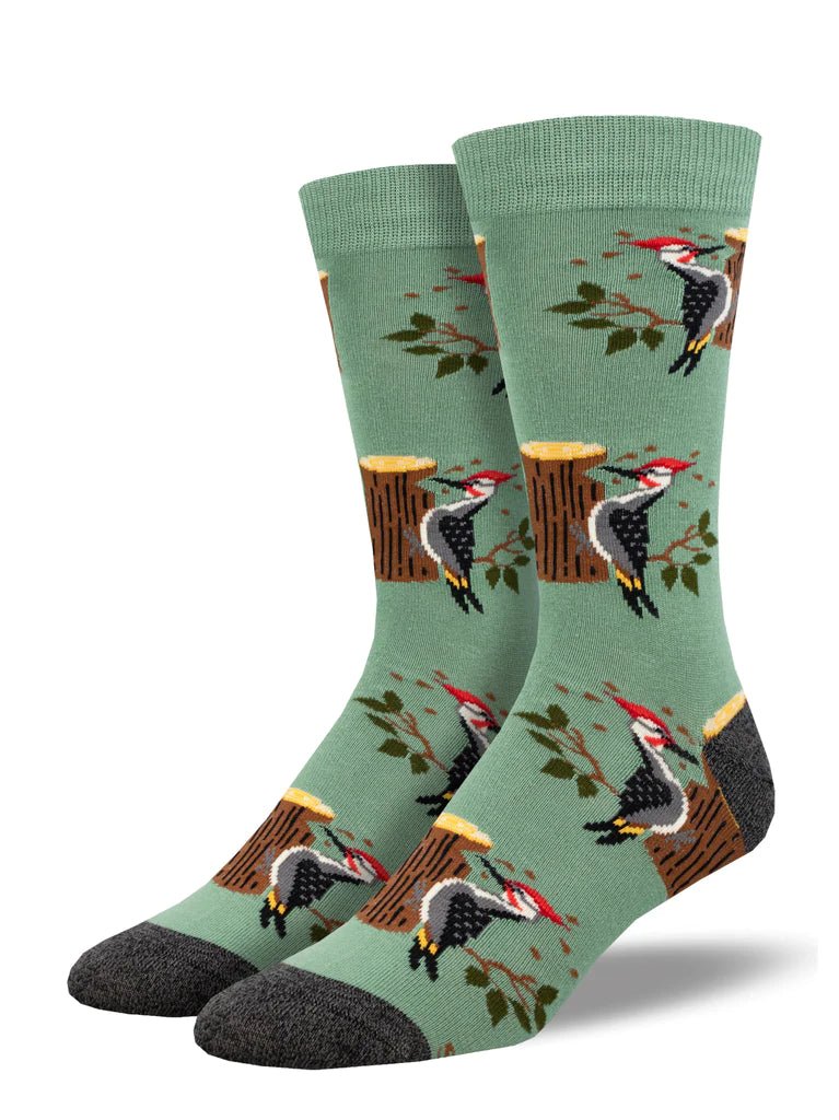 Woodpecker | Bamboo | Men | Green - Socks - Socksmith